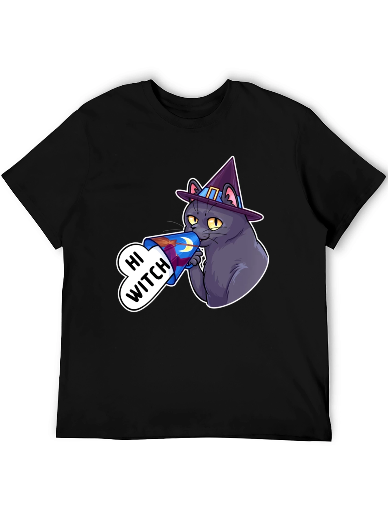 Hi Witch Cat T-Shirt - Halloween Apparel