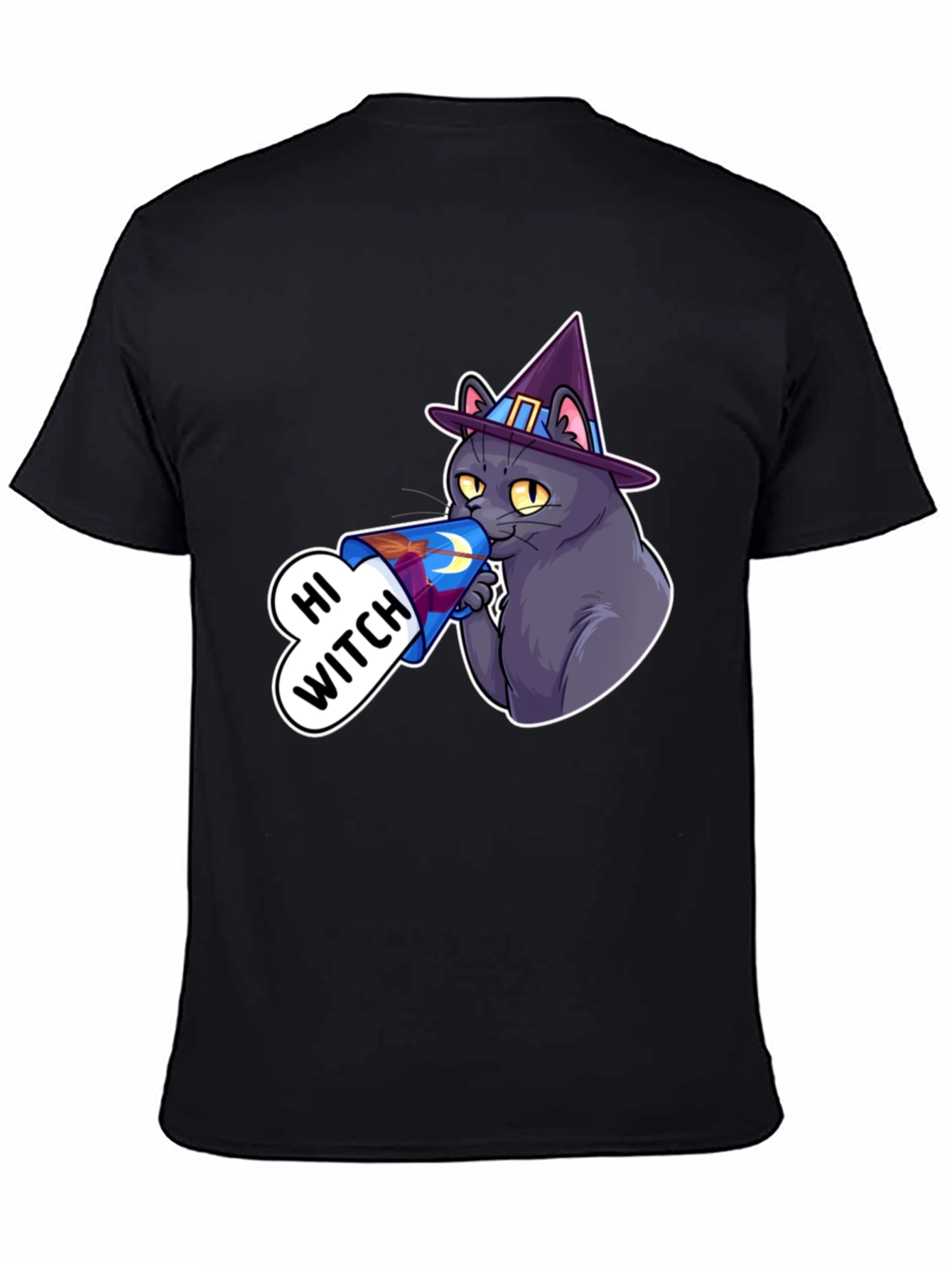 Hi Witch Cat T-Shirt - Halloween Apparel