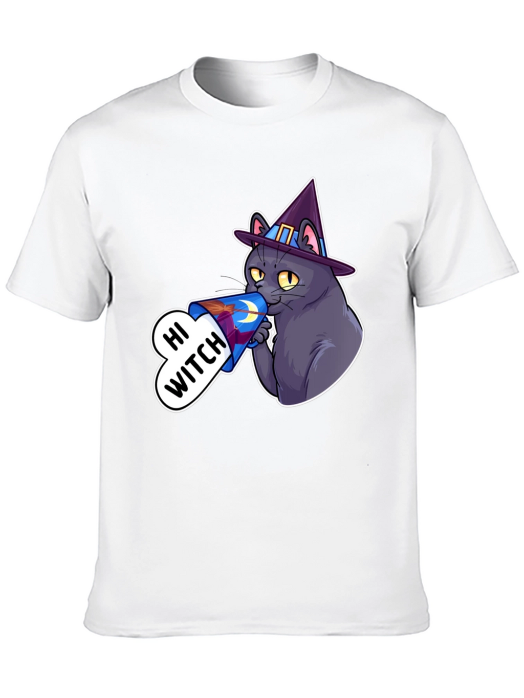 Hi Witch Cat T-Shirt - Halloween Apparel