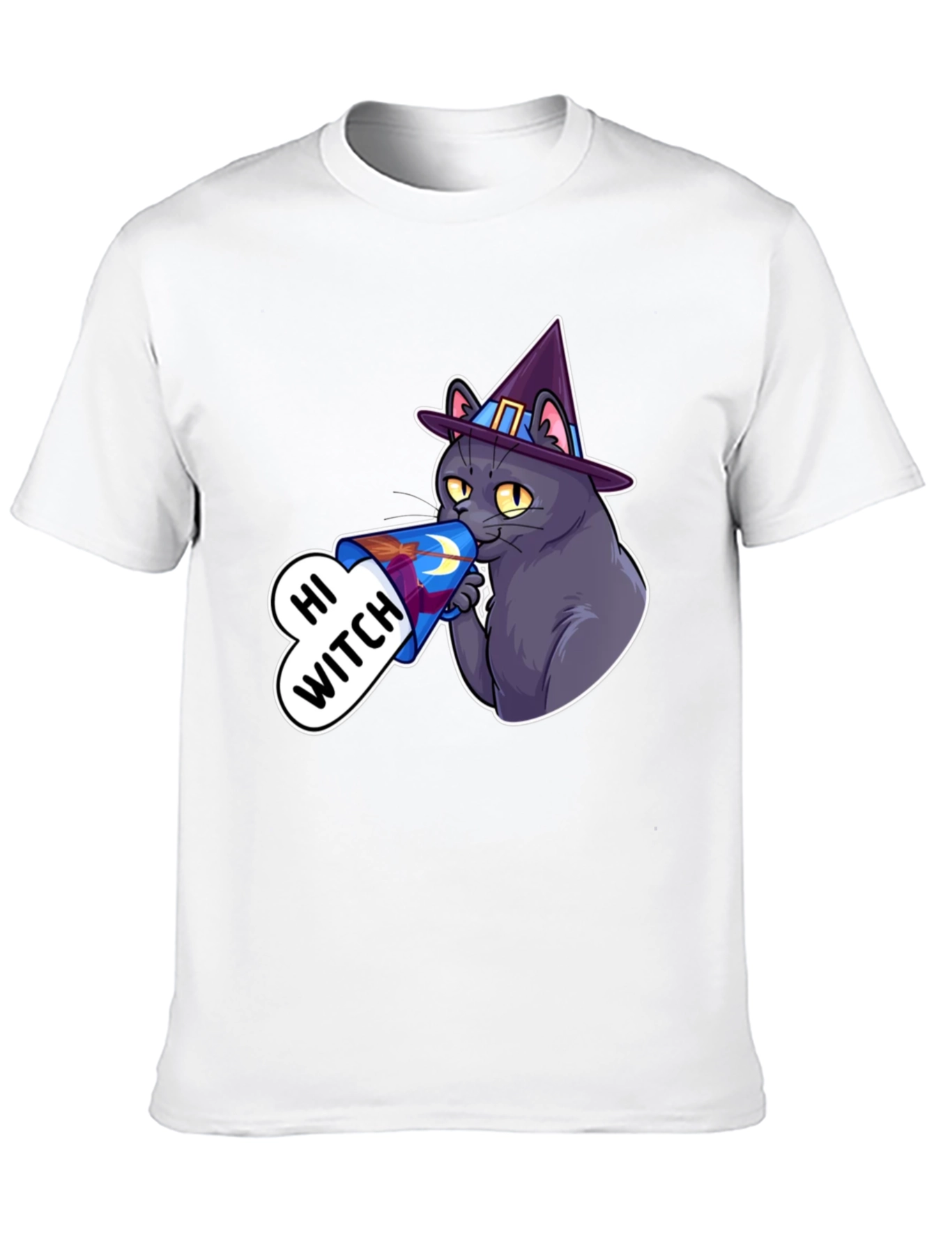 Hi Witch Cat T-Shirt - Halloween Apparel