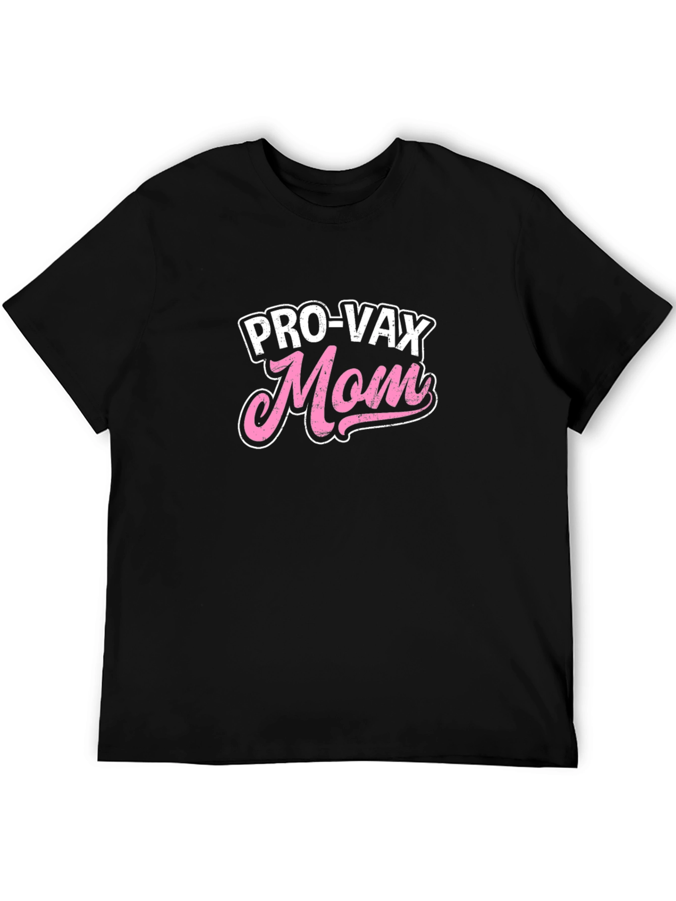 Pro-Vax Mom Graphic Tee - Black Casual T-Shirt