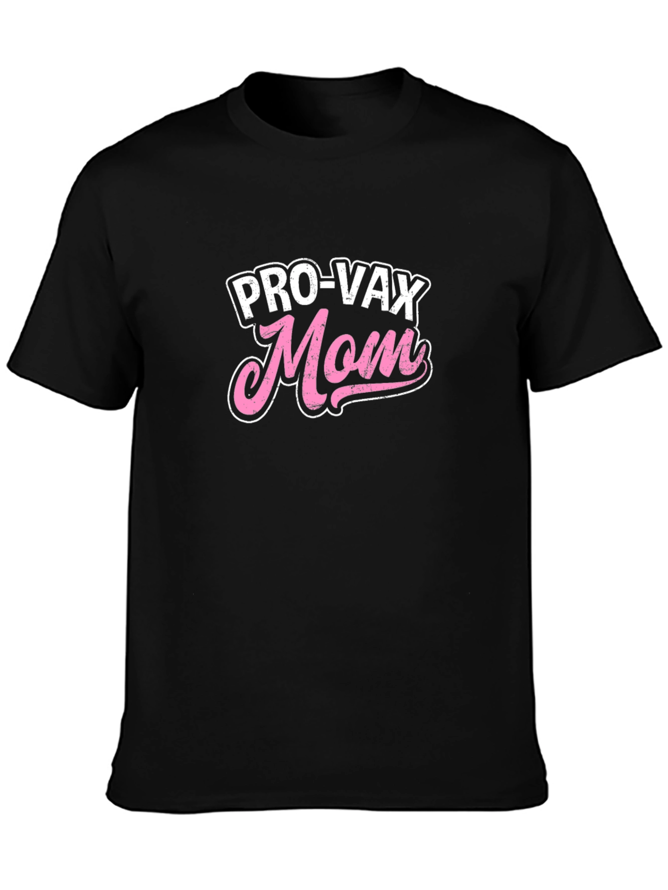 Pro-Vax Mom Graphic Tee - Black Casual T-Shirt