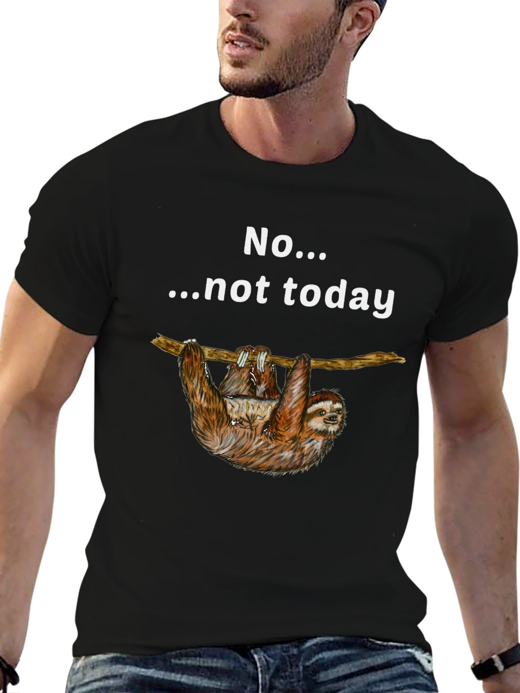 Sloth Not Today Graphic T-Shirt