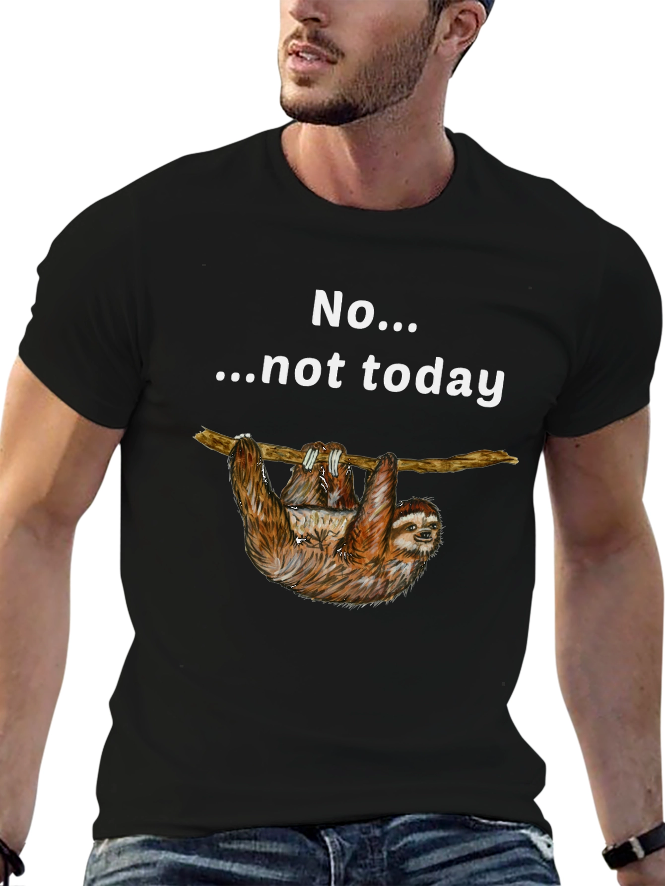 Sloth Not Today Graphic T-Shirt