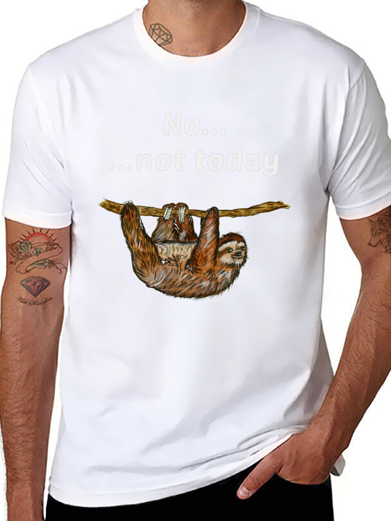 Sloth Not Today Graphic T-Shirt