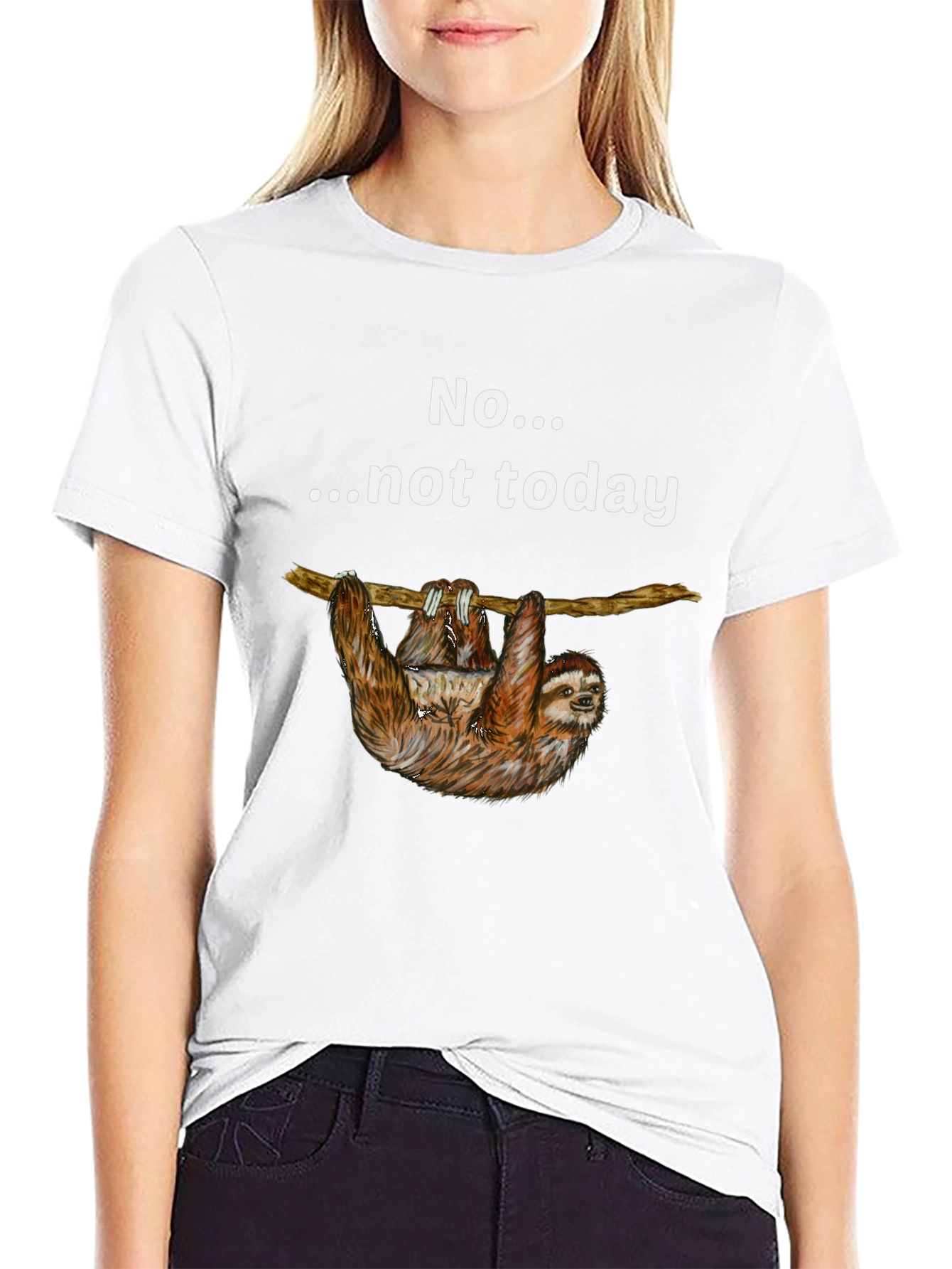 Sloth Not Today Graphic T-Shirt