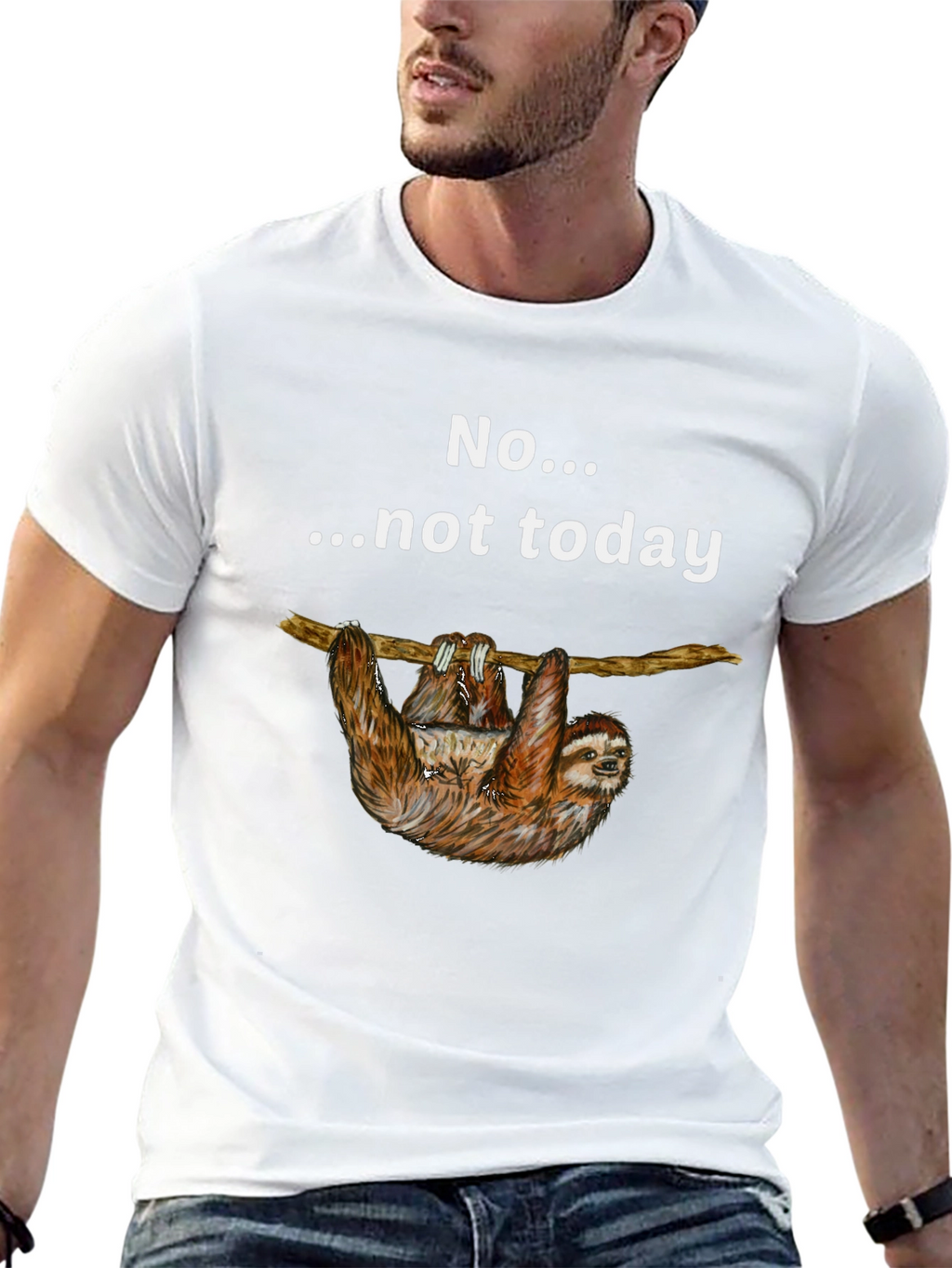 Sloth Not Today Graphic T-Shirt
