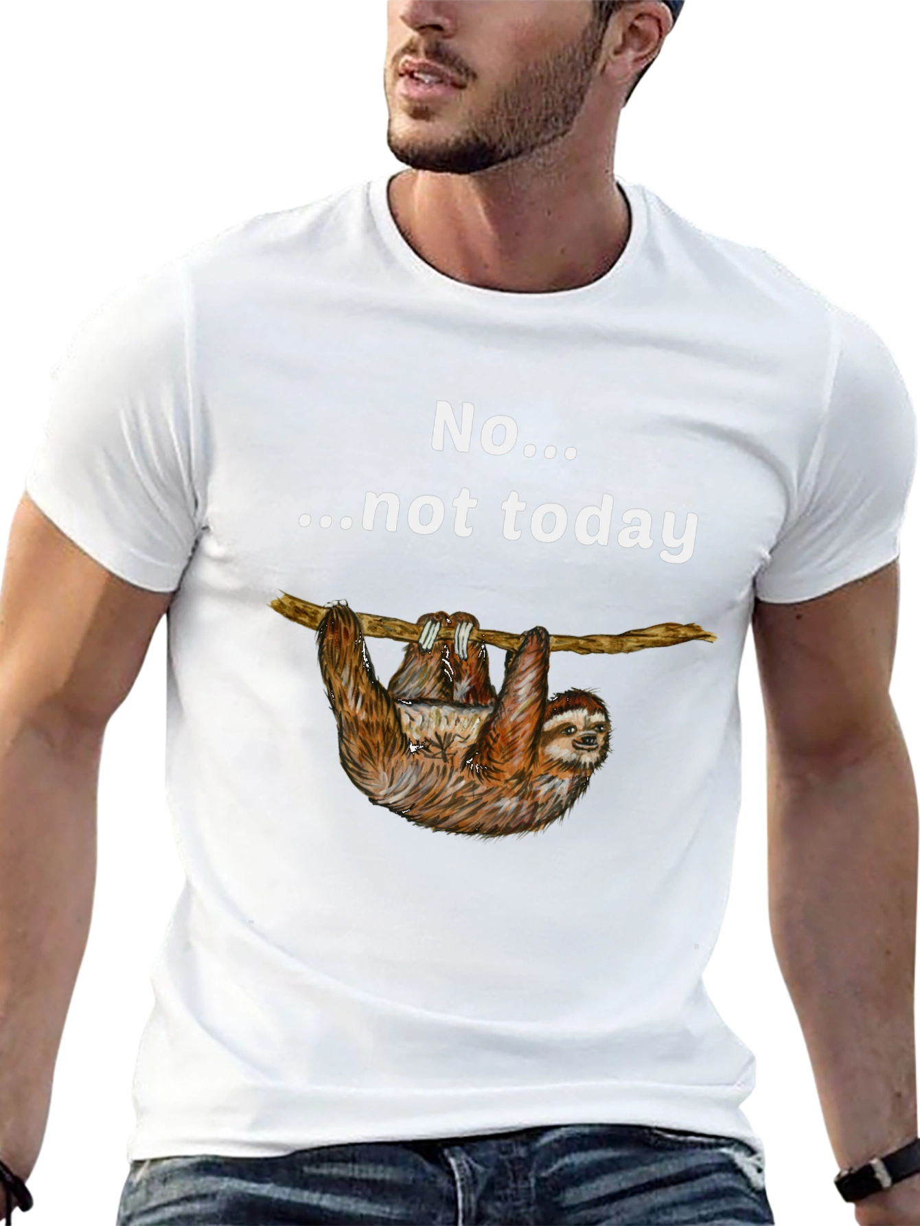 Sloth Not Today Graphic T-Shirt