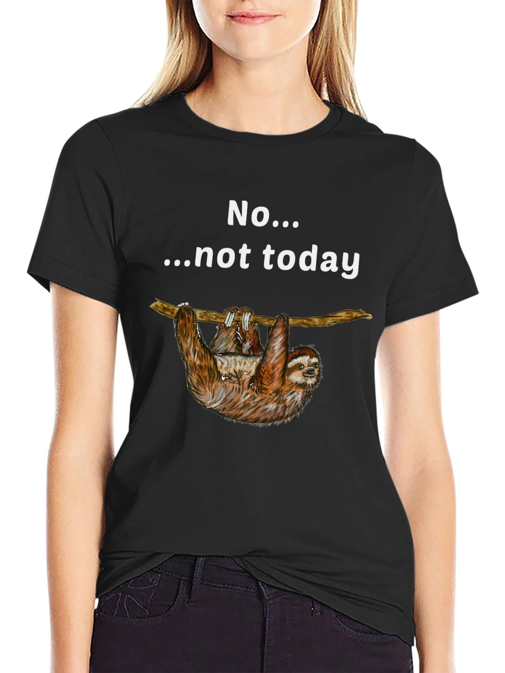 Sloth Not Today Graphic T-Shirt