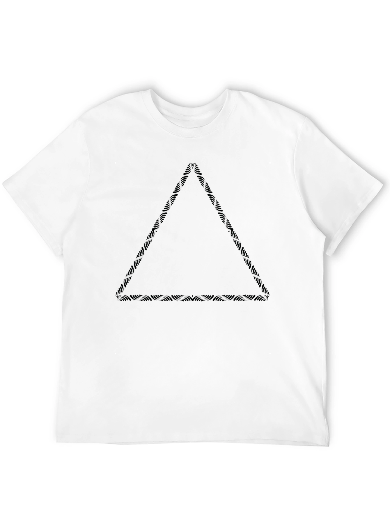 Mens Black Tribal Triangle Graphic Tee