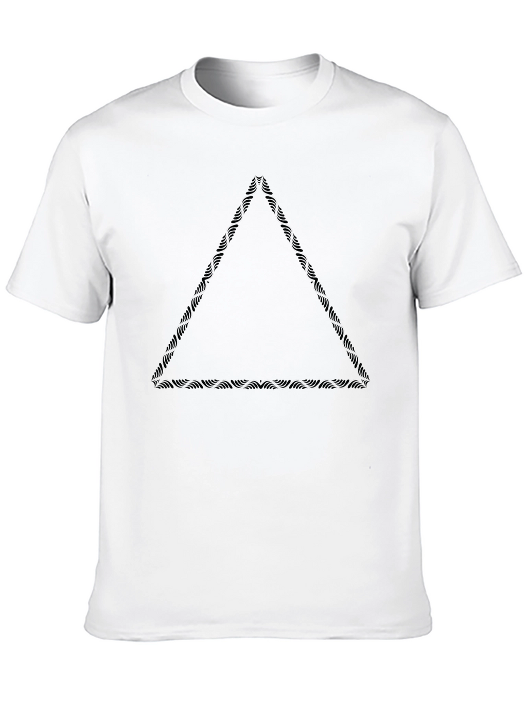 Mens Black Tribal Triangle Graphic Tee