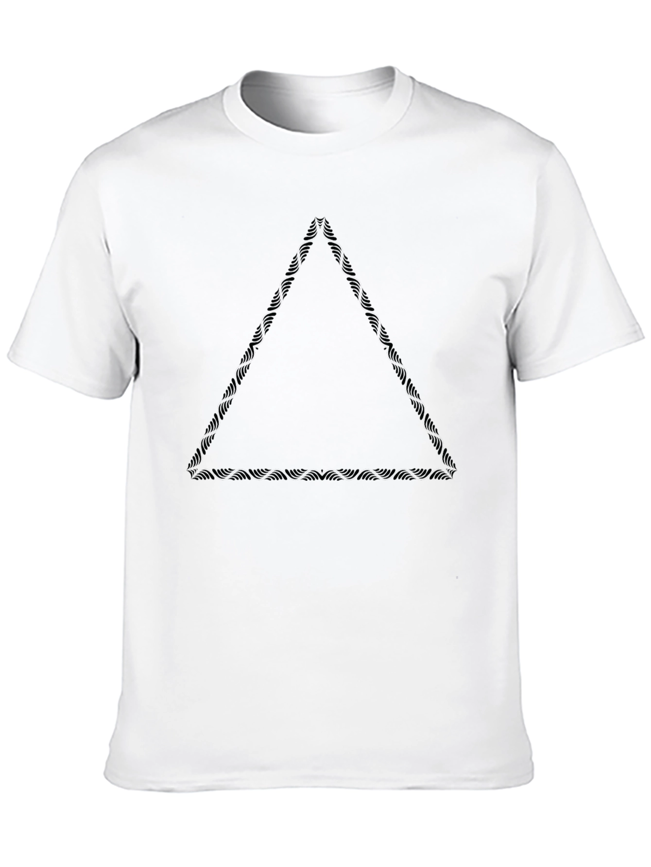 Mens Black Tribal Triangle Graphic Tee