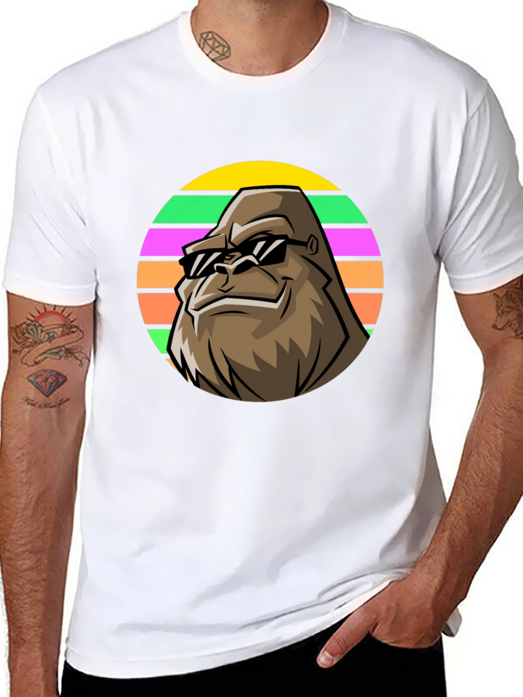 Cool Ape Graphic T-Shirt - Funky Retro Design