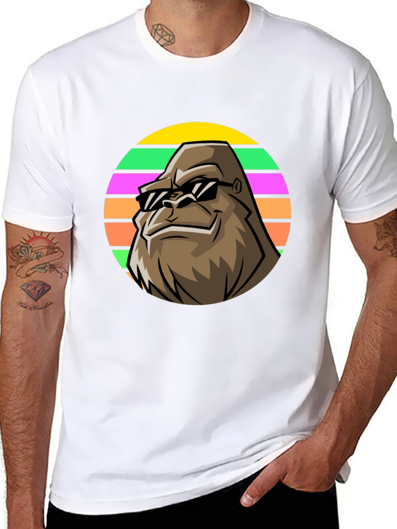 Cool Ape Graphic T-Shirt - Funky Retro Design