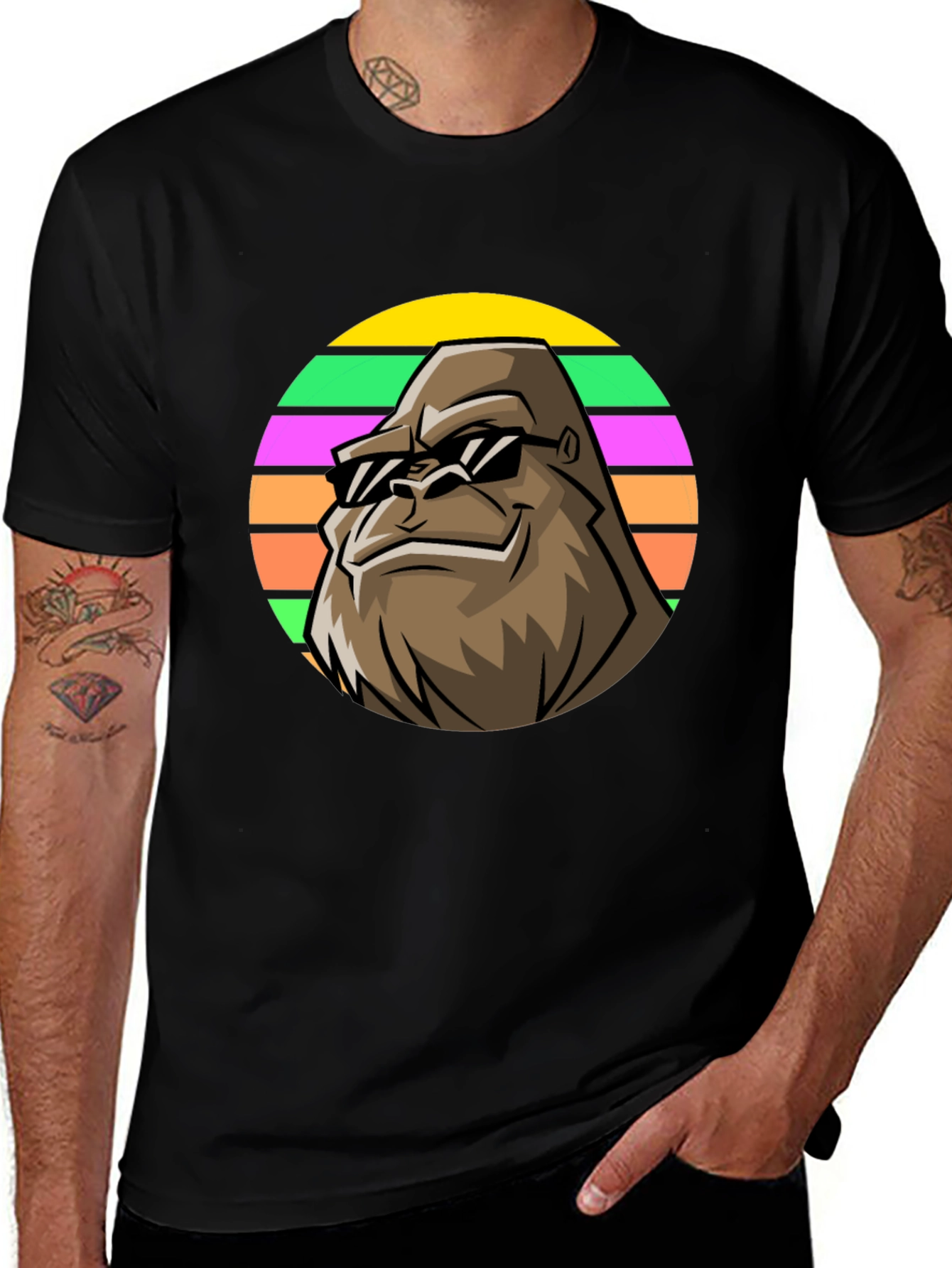 Cool Ape Graphic T-Shirt - Funky Retro Design