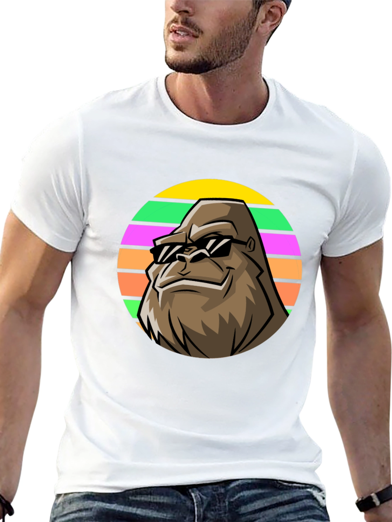 Cool Ape Graphic T-Shirt - Funky Retro Design