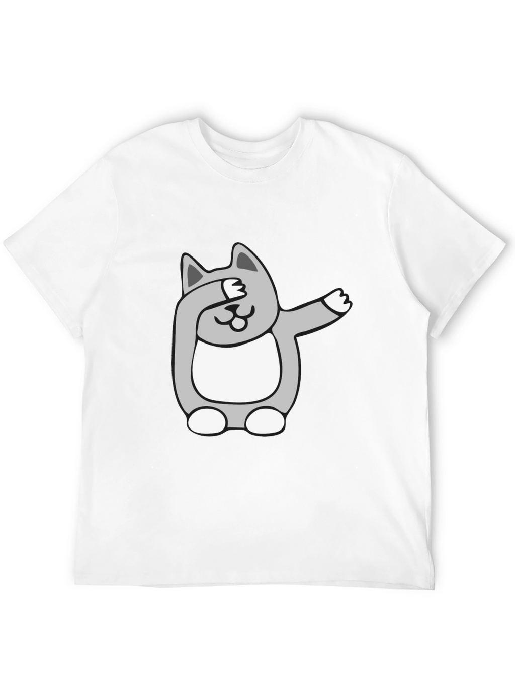 Dabbing Cat Graphic Tee - Funny Novelty T-Shirt