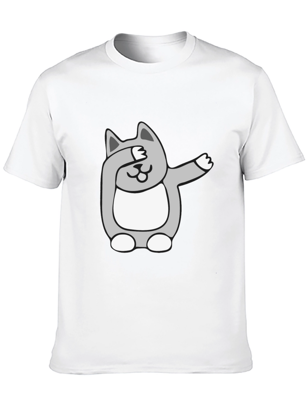Dabbing Cat Graphic Tee - Funny Novelty T-Shirt