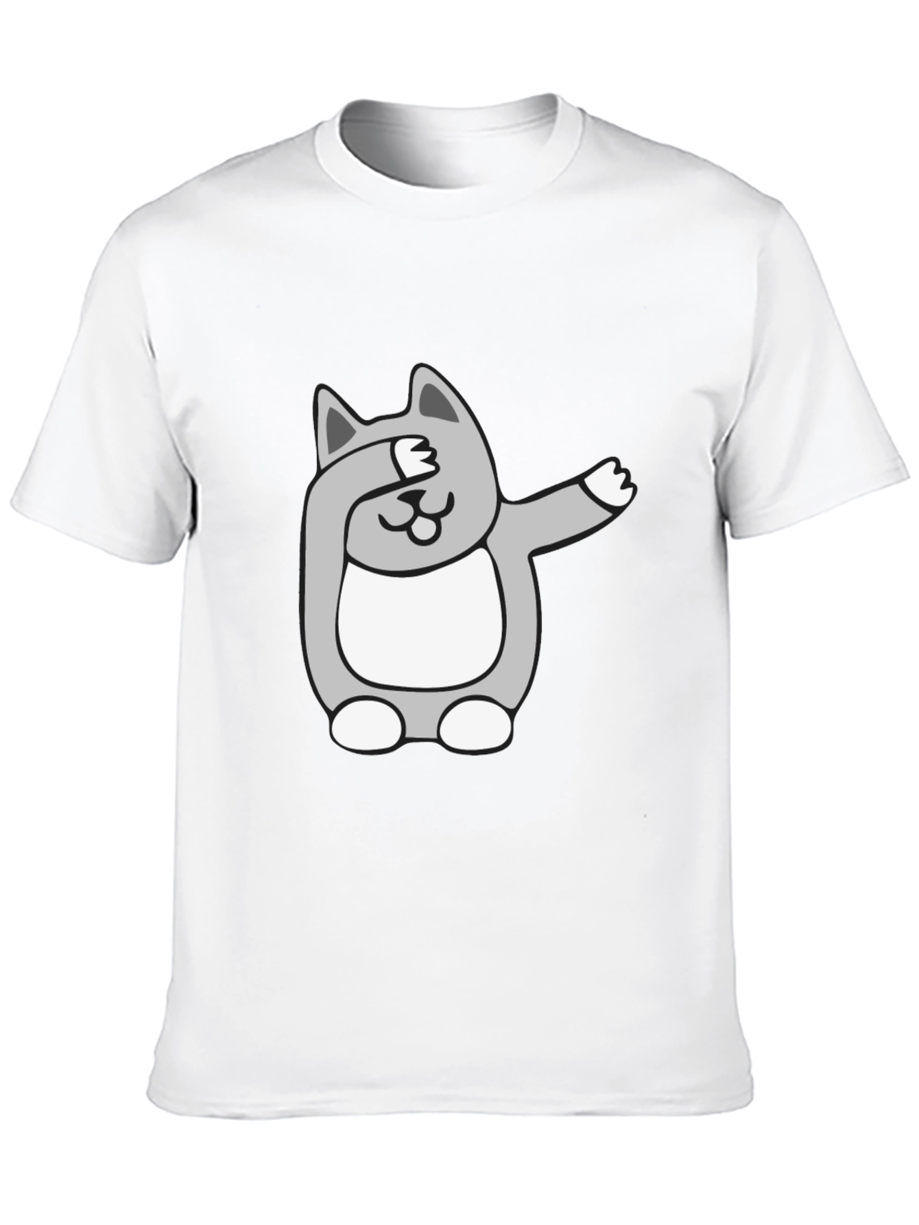 Dabbing Cat Graphic Tee - Funny Novelty T-Shirt