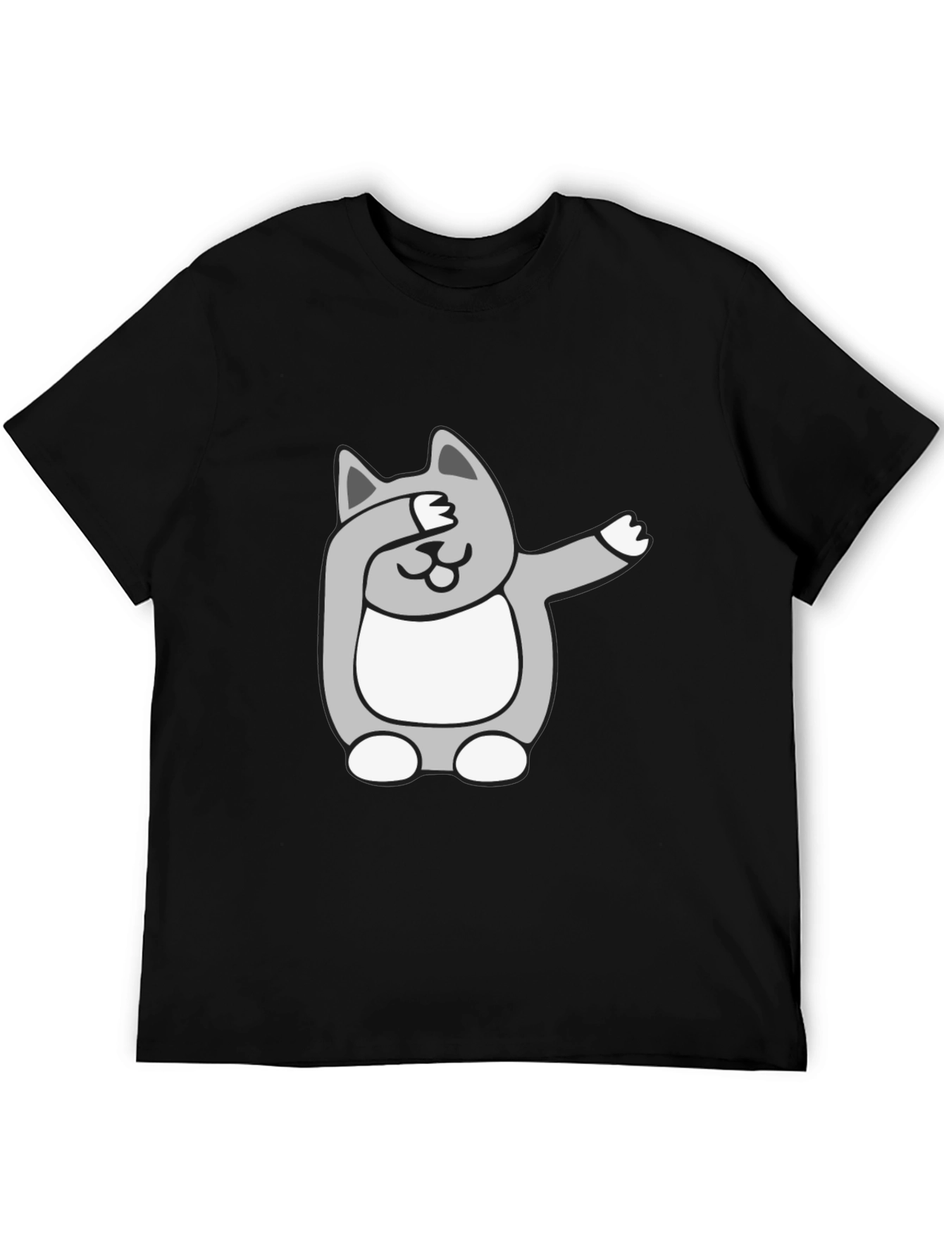 Dabbing Cat Graphic Tee - Funny Novelty T-Shirt