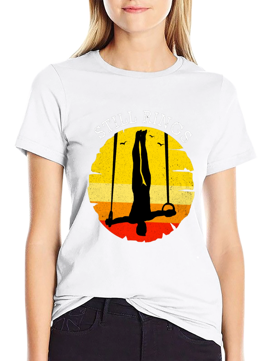 Still Rings Retro Graphic Tee - Gymnastics T-Shirt