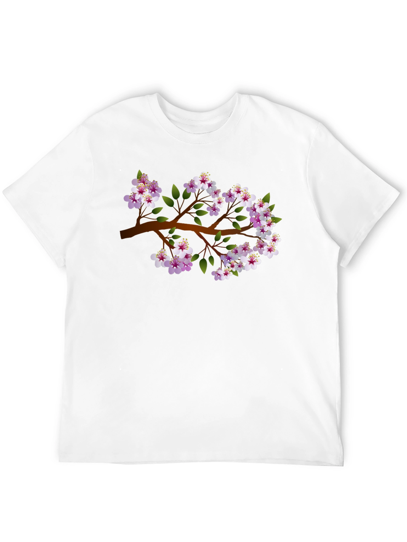 Floral Branch Graphic Tee - Stylish Casual Comfort