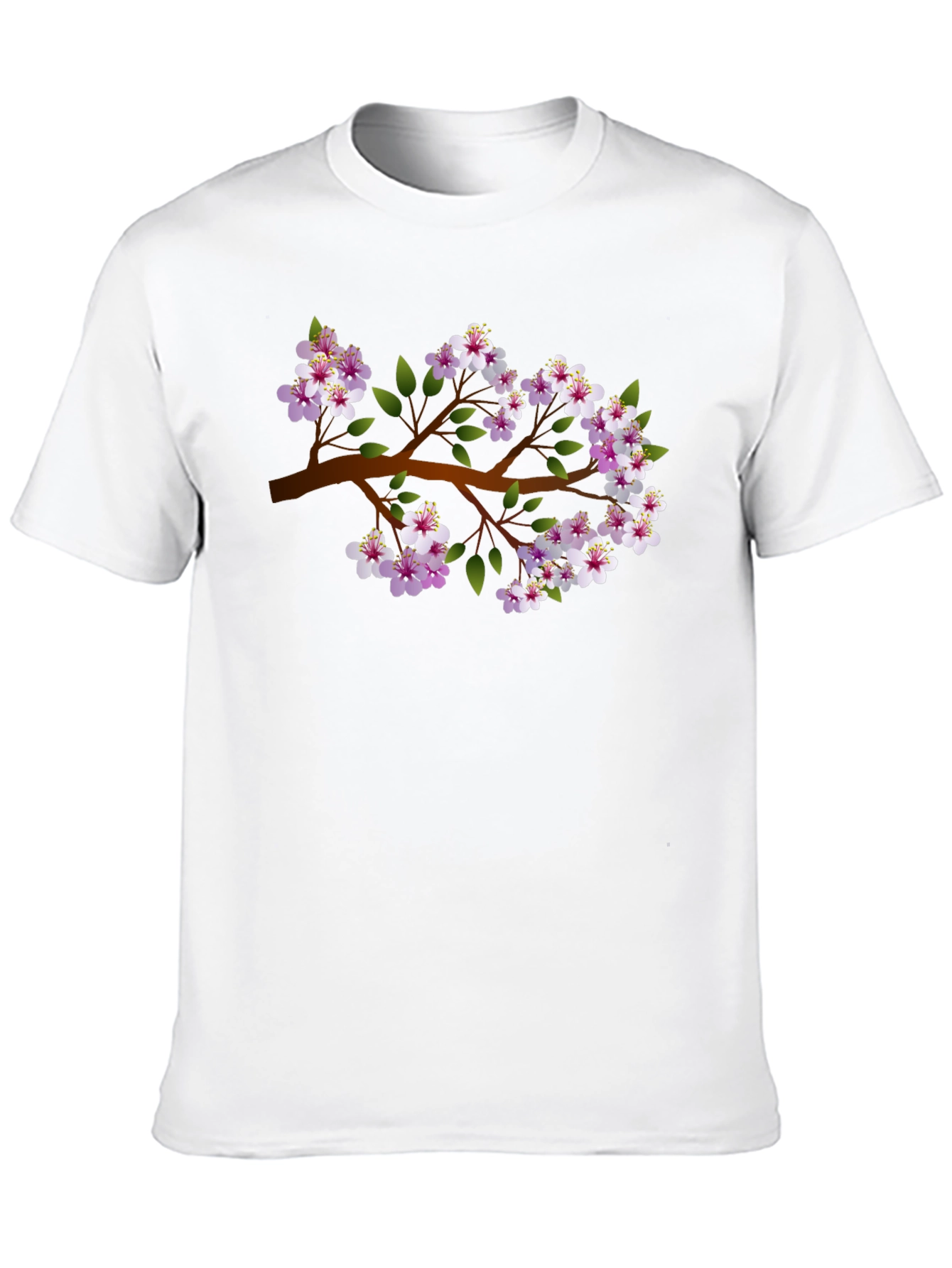 Floral Branch Graphic Tee - Stylish Casual Comfort