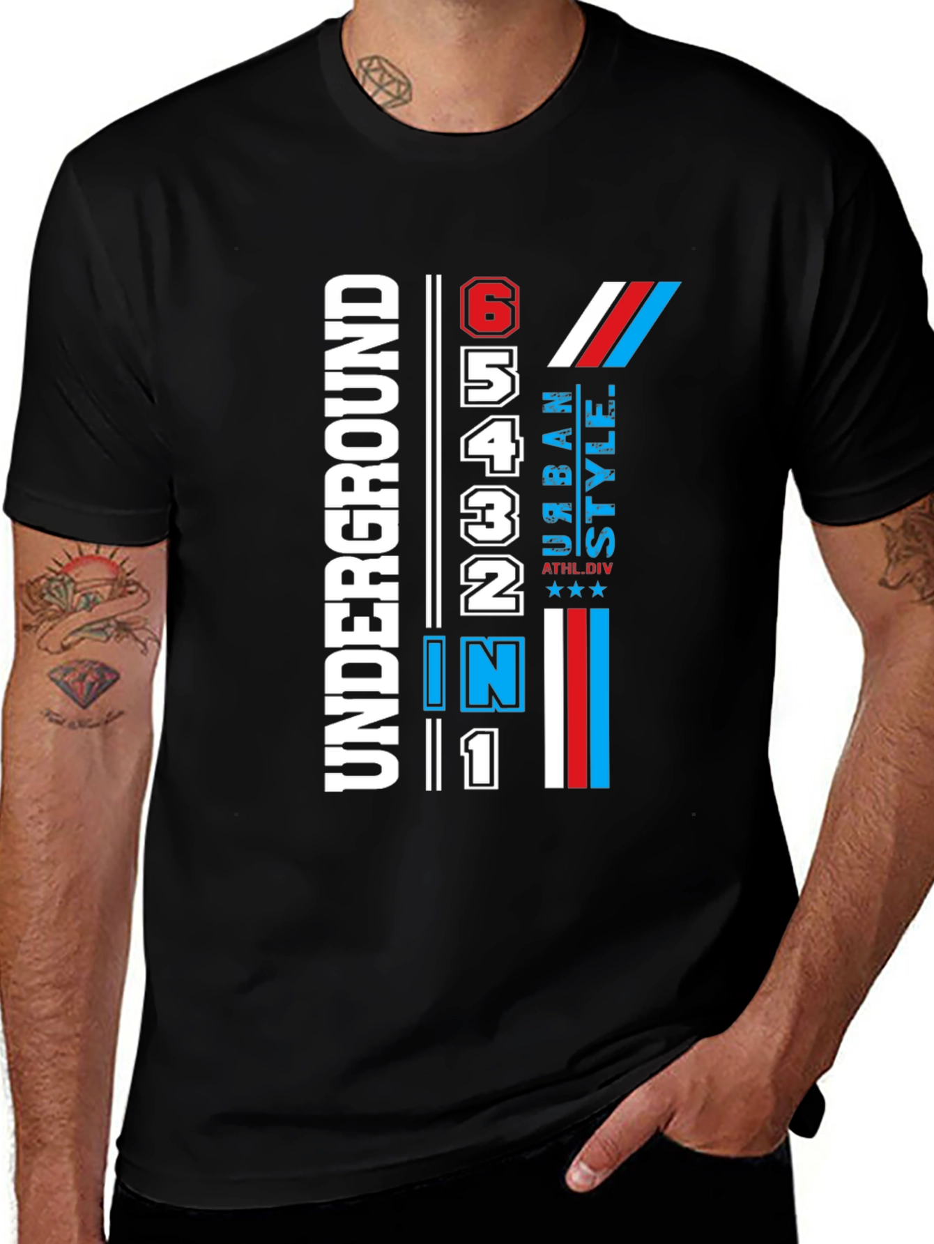 Urban Style Black Graphic T-Shirt