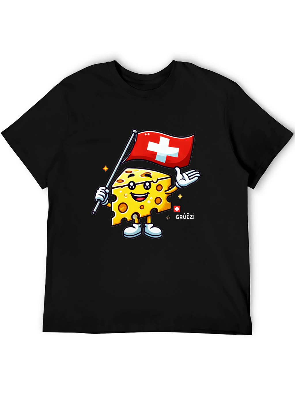 Swiss Cheese Cartoon T-Shirt