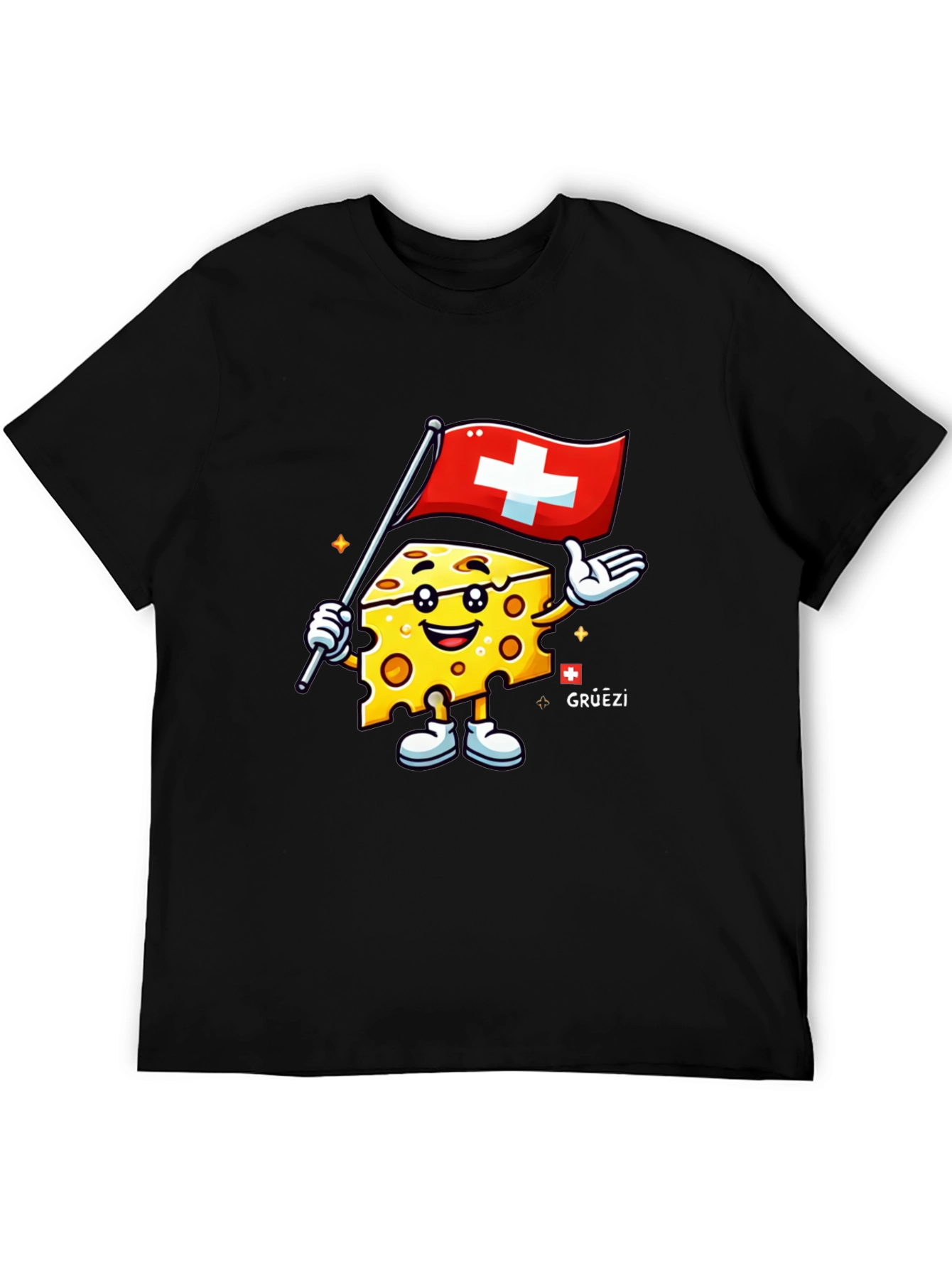 Swiss Cheese Cartoon T-Shirt