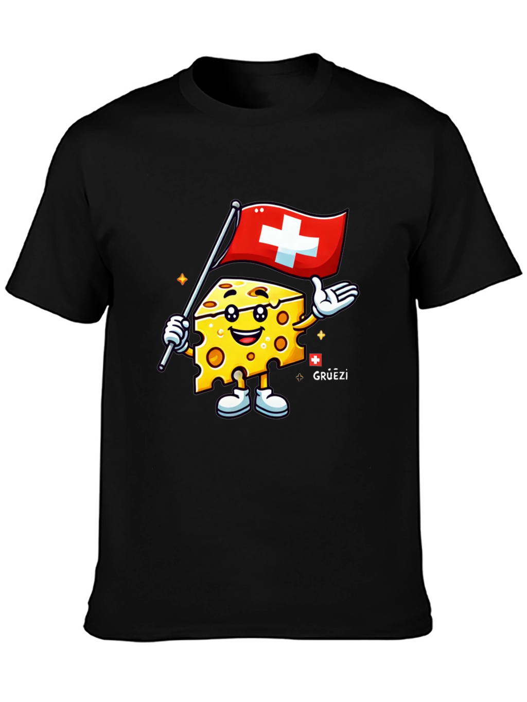 Swiss Cheese Cartoon T-Shirt