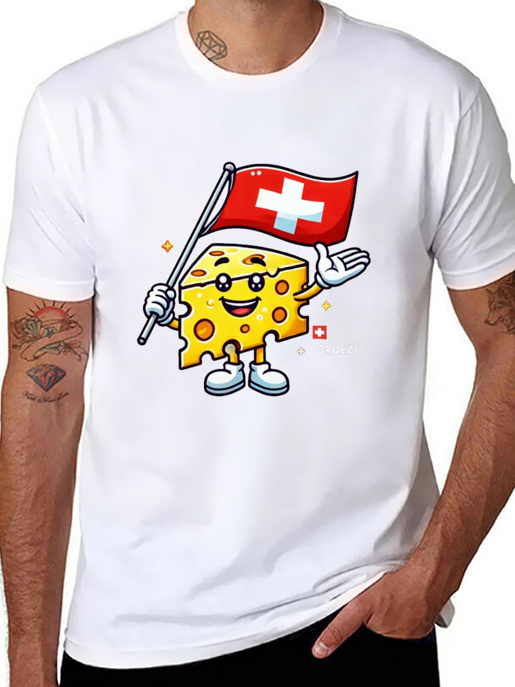 Swiss Cheese Cartoon T-Shirt