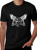 Skull & Engine Graphic Tee - Black
