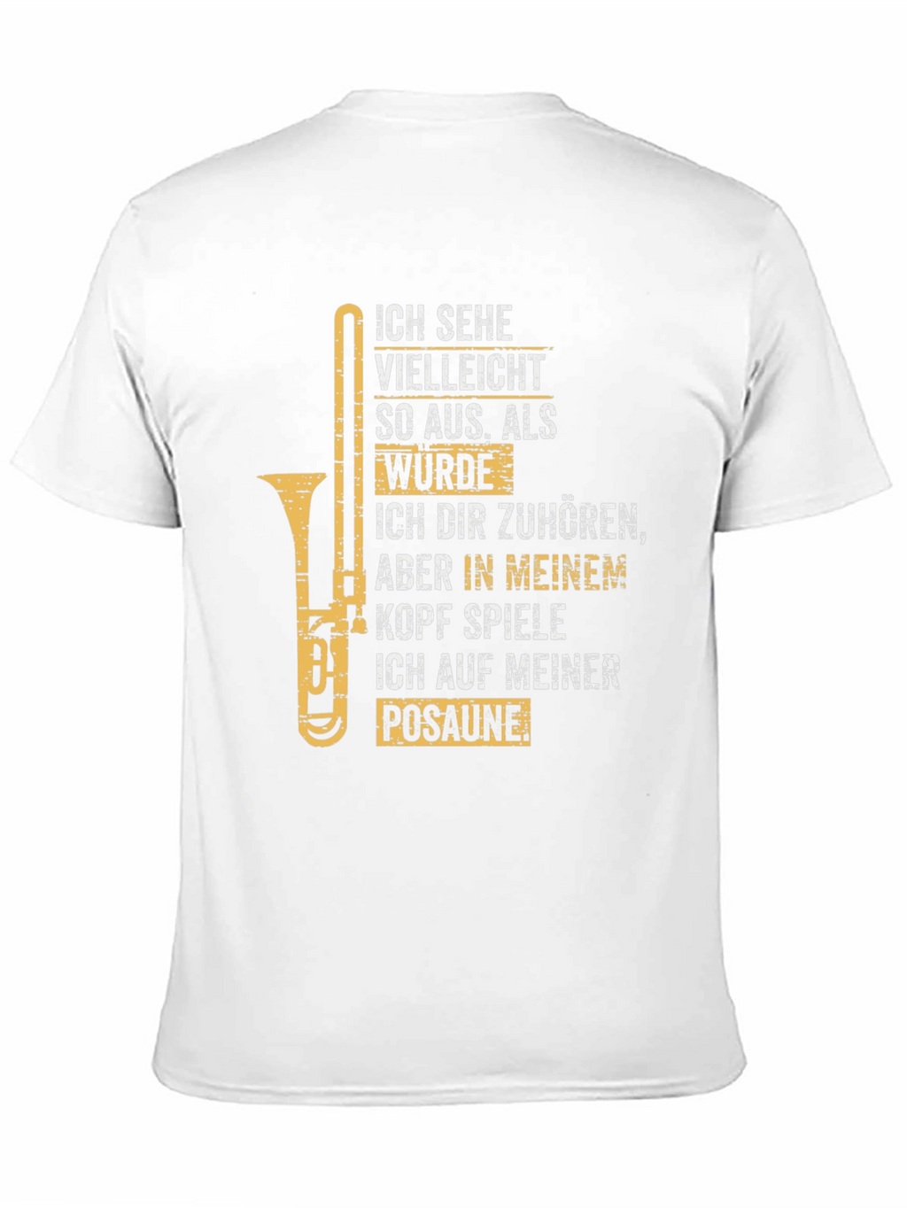 Trombone Player T-Shirt:  I Play Trombone In My Head