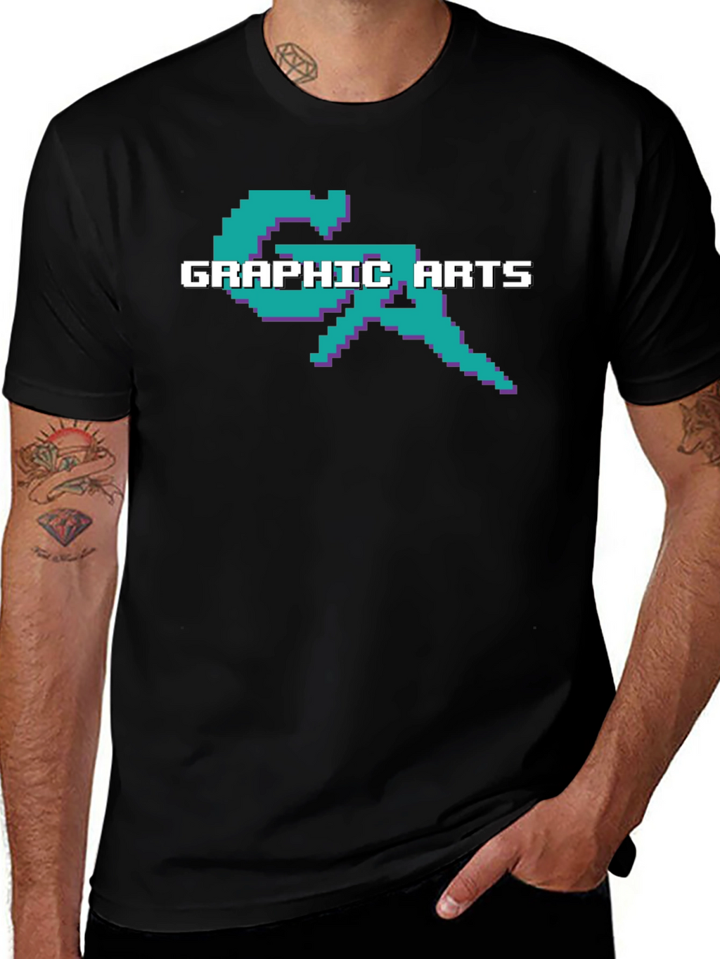Graphic Arts T-Shirt - Retro Pixel Design