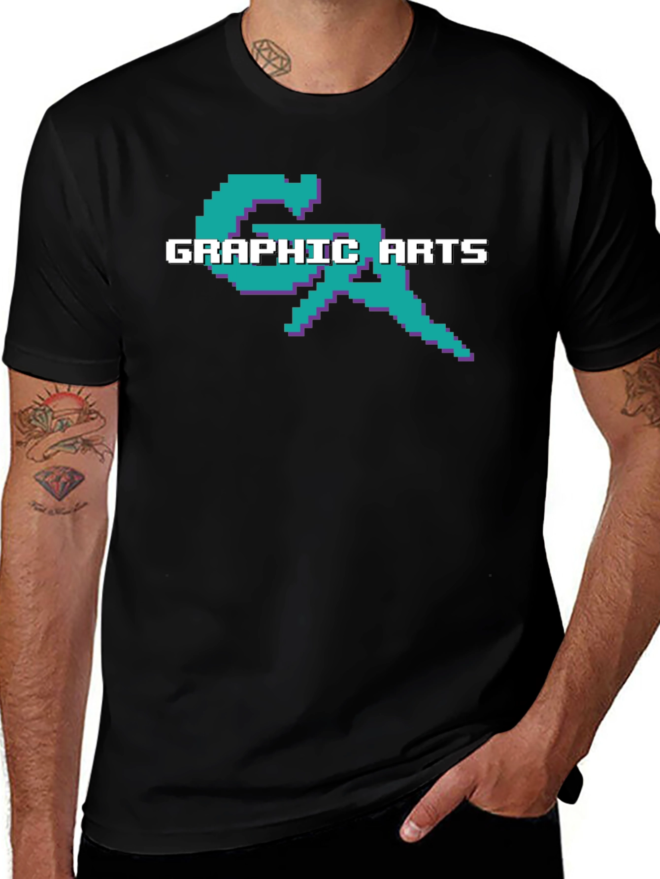 Graphic Arts T-Shirt - Retro Pixel Design
