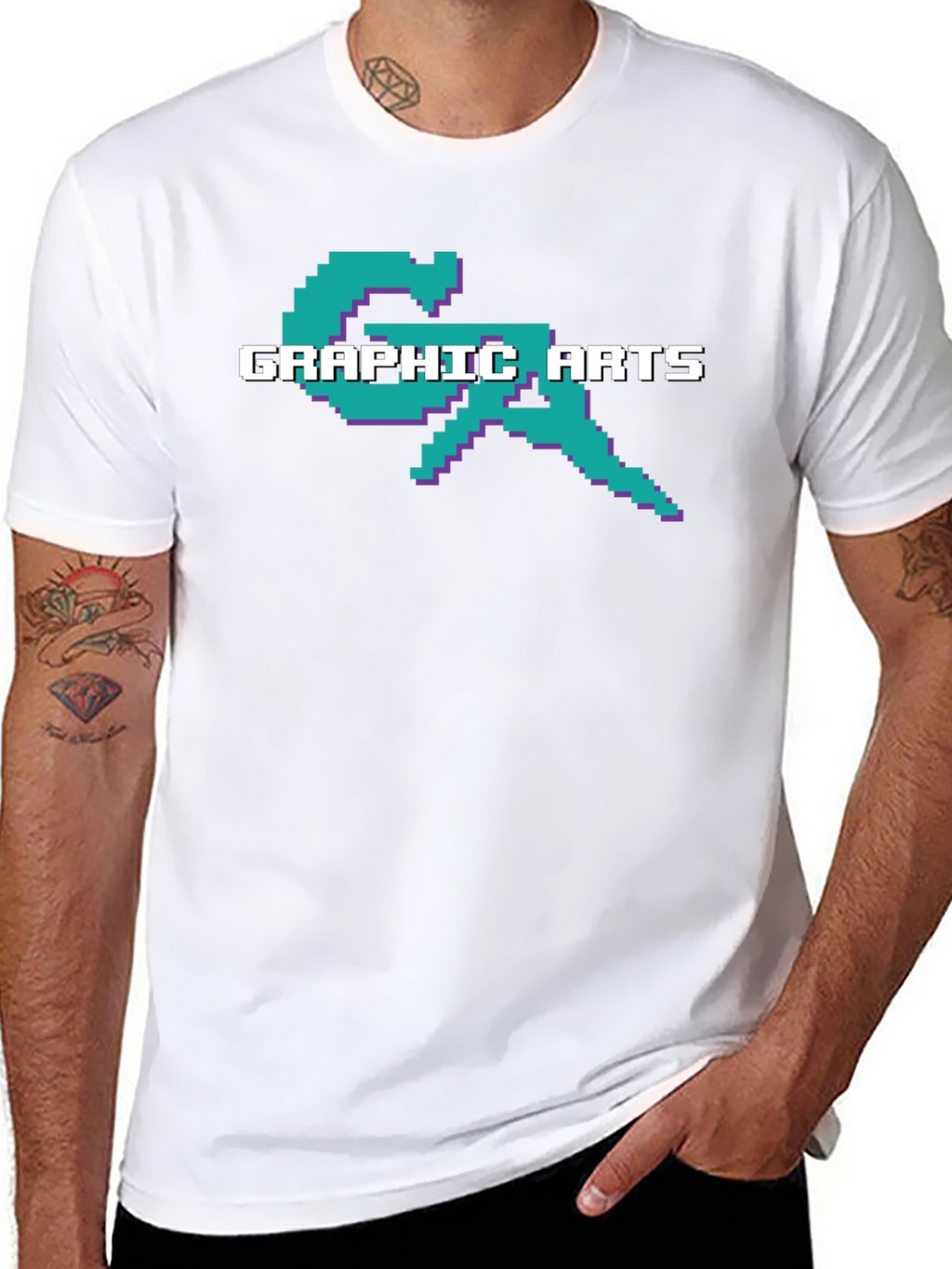 Graphic Arts T-Shirt - Retro Pixel Design