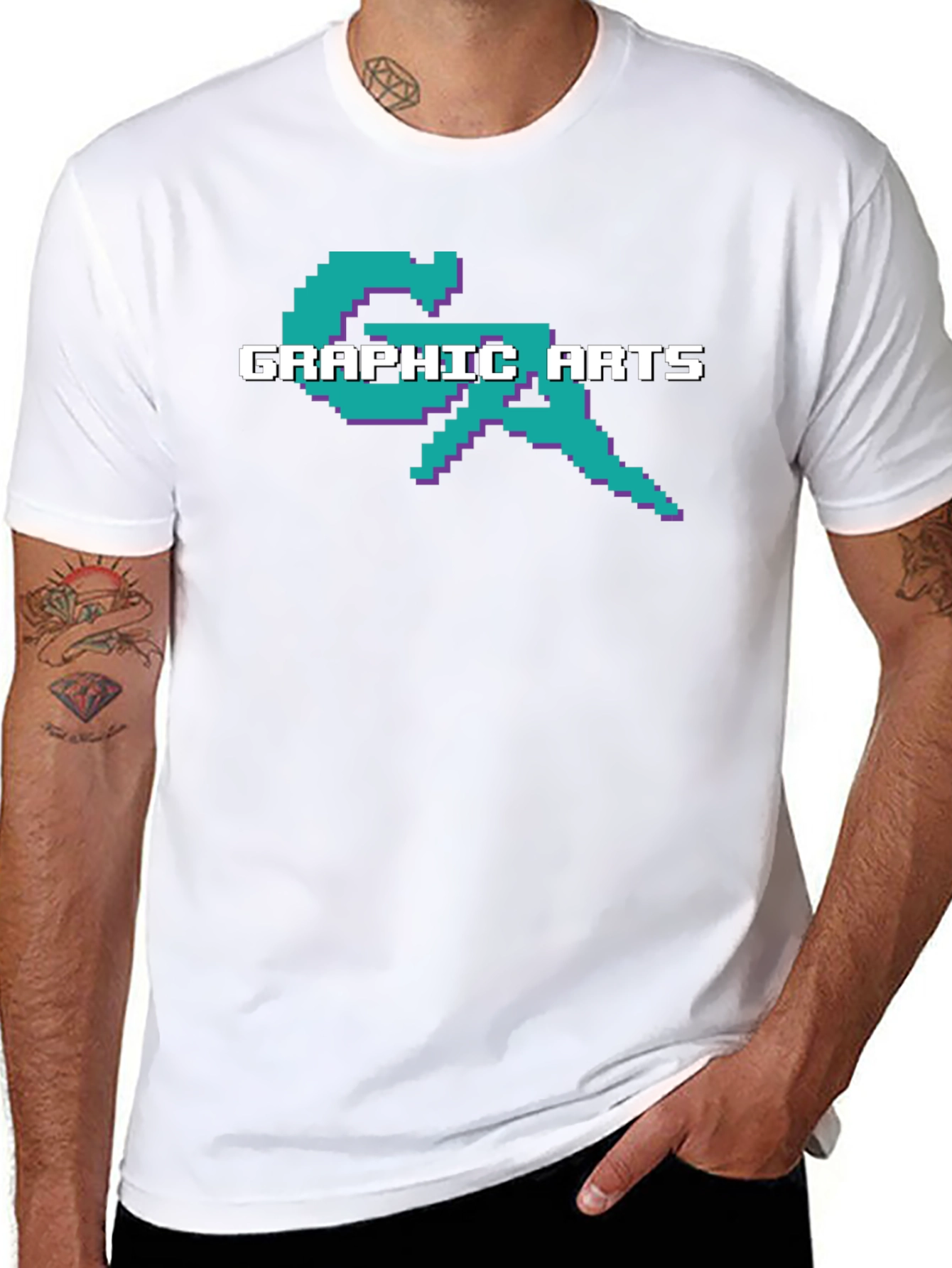 Graphic Arts T-Shirt - Retro Pixel Design