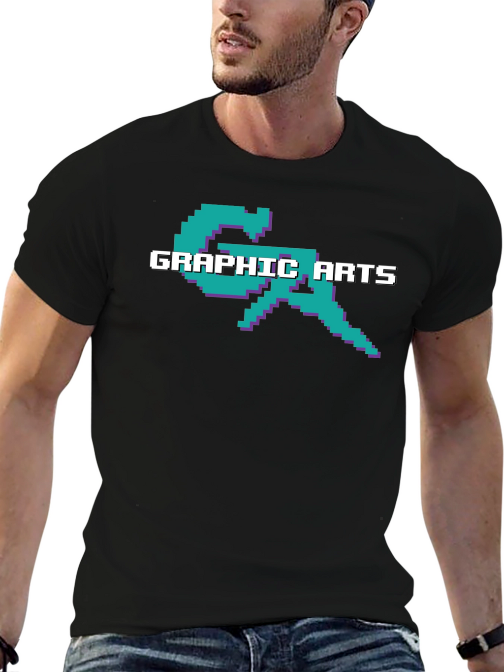 Graphic Arts T-Shirt - Retro Pixel Design