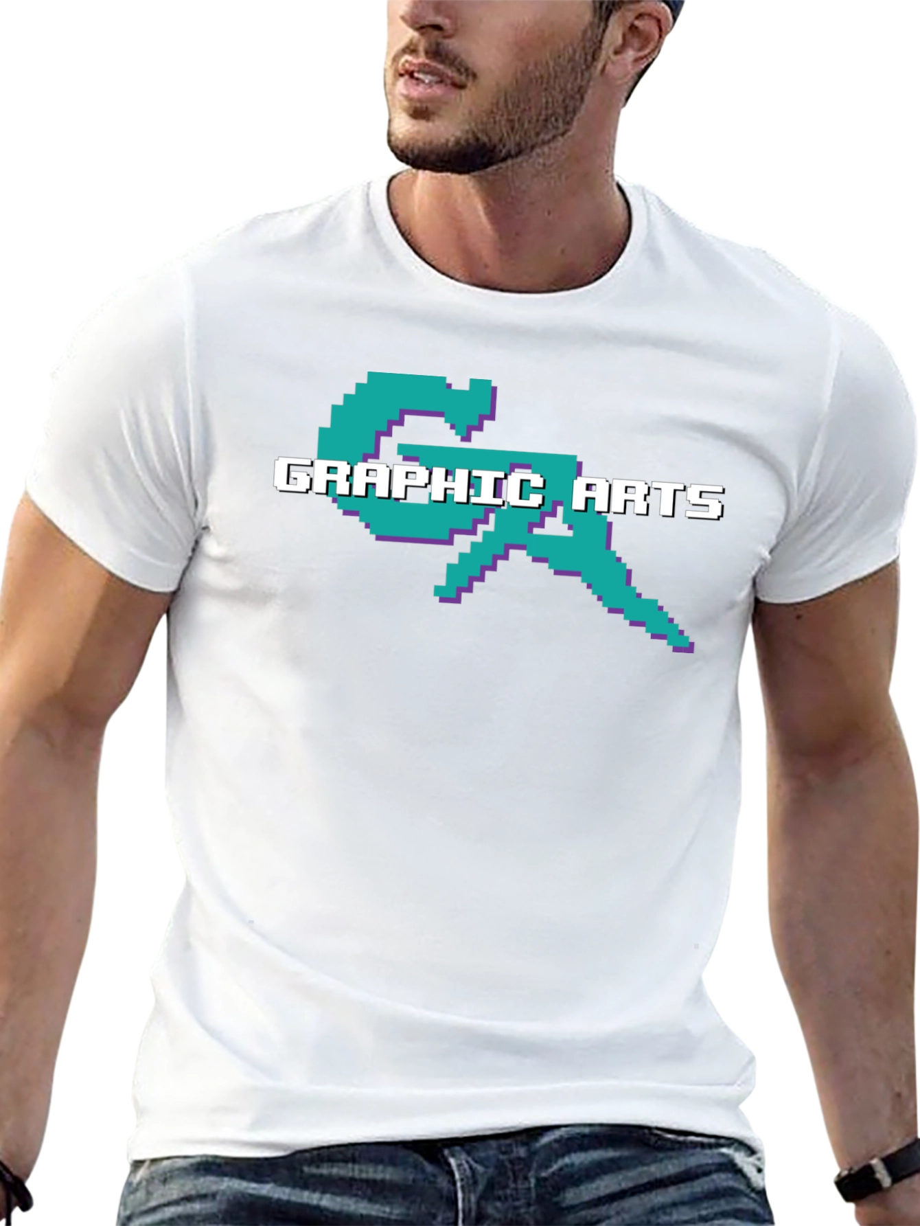 Graphic Arts T-Shirt - Retro Pixel Design