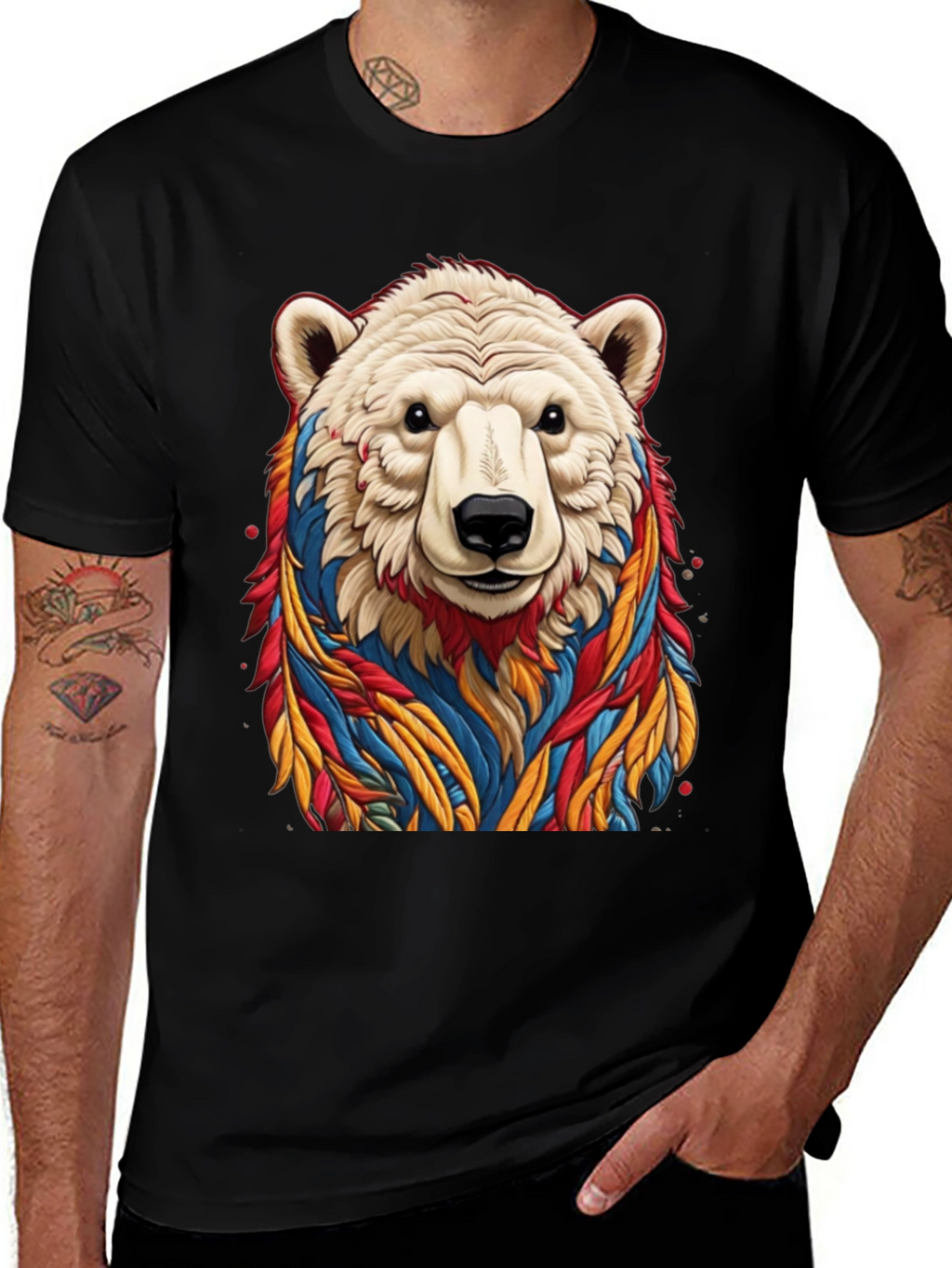 Cool Bear Graphic Tee - Black Cotton T-Shirt