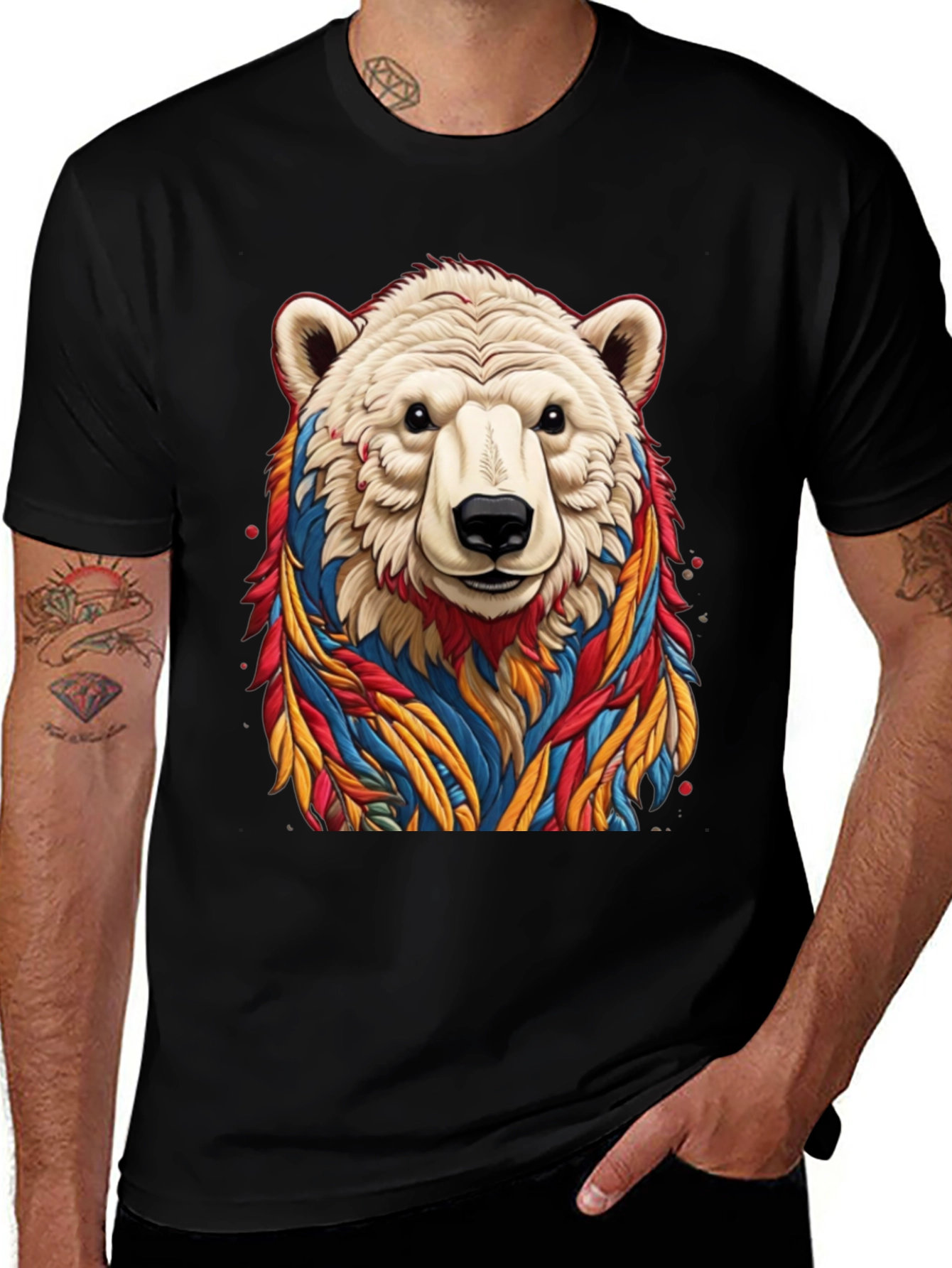 Cool Bear Graphic Tee - Black Cotton T-Shirt
