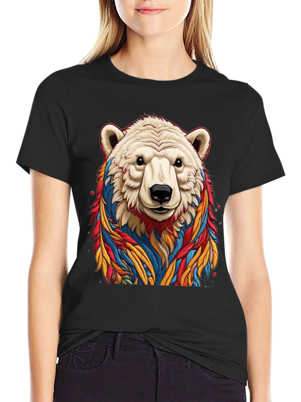 Cool Bear Graphic Tee - Black Cotton T-Shirt