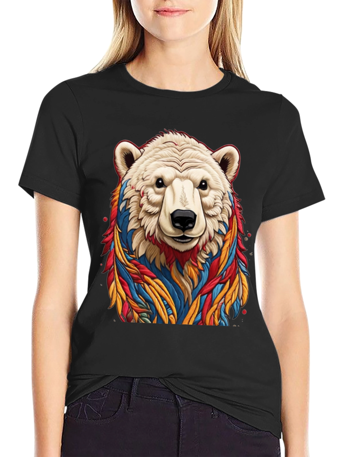 Cool Bear Graphic Tee - Black Cotton T-Shirt