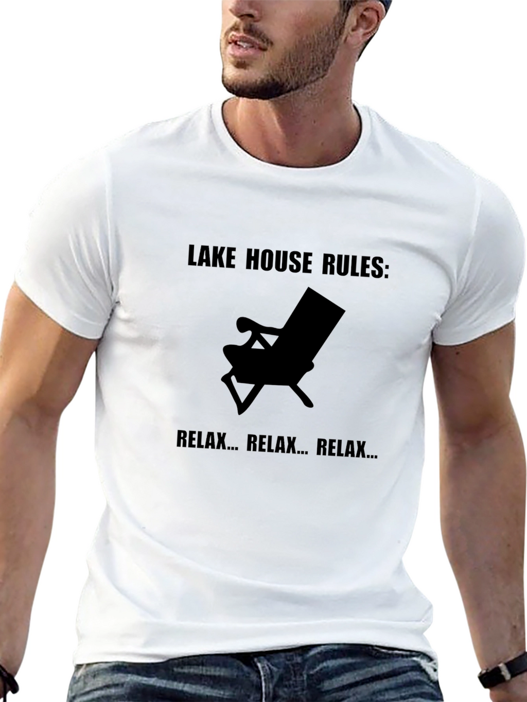 Lake House Rules Relax T-Shirt - Black Tee