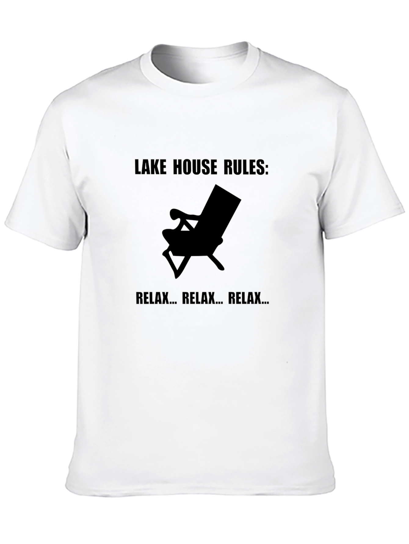 Lake House Rules Relax T-Shirt - Black Tee