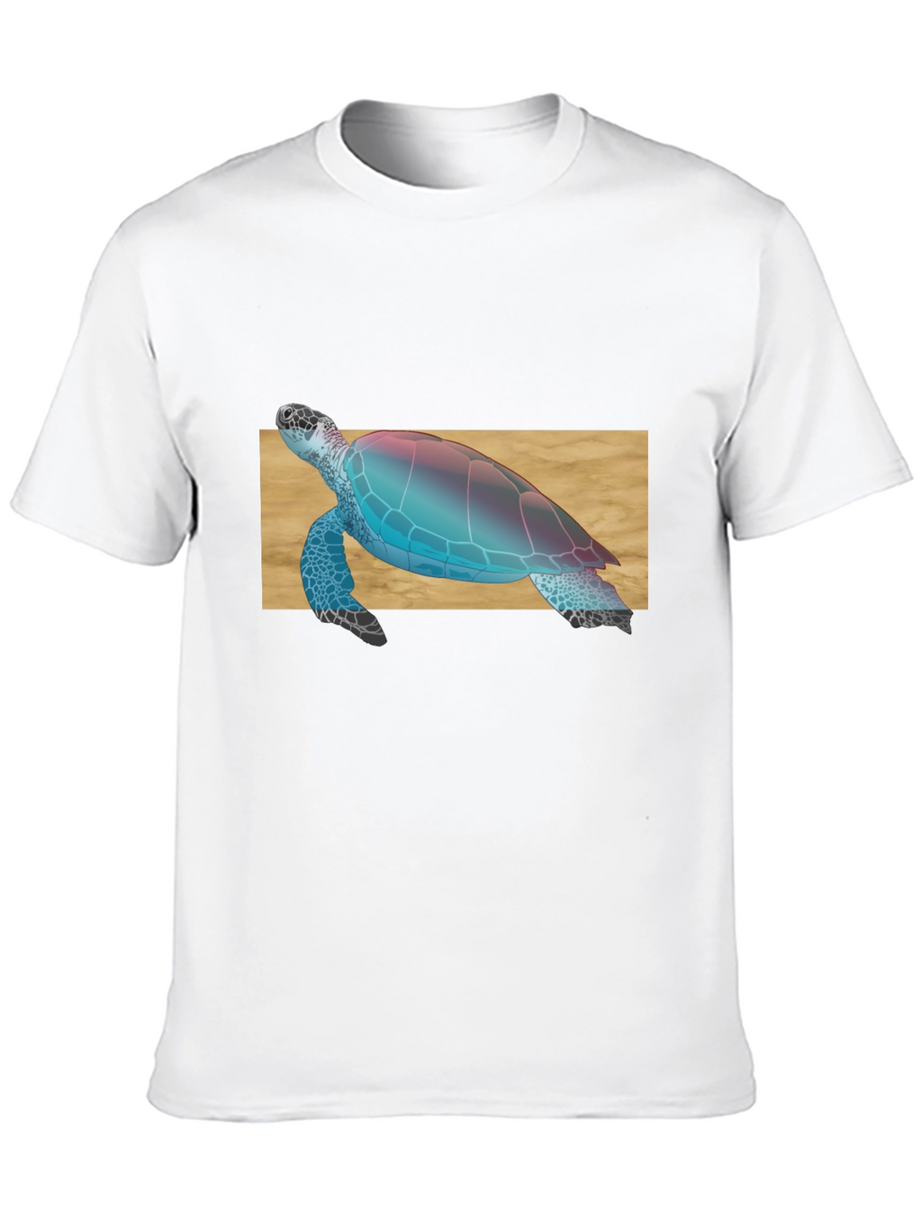 Sea Turtle Graphic Print Black T-Shirt