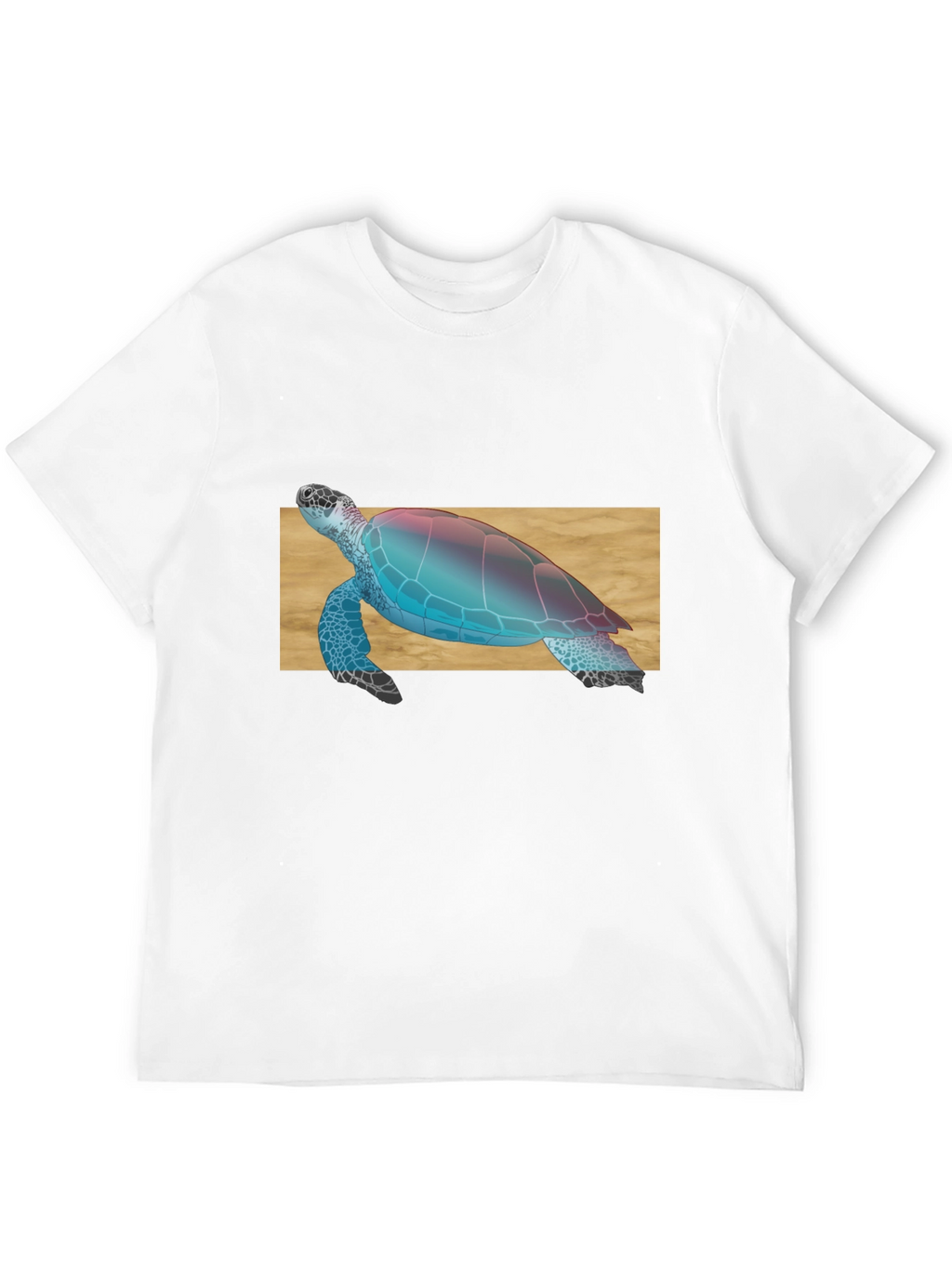 Sea Turtle Graphic Print Black T-Shirt