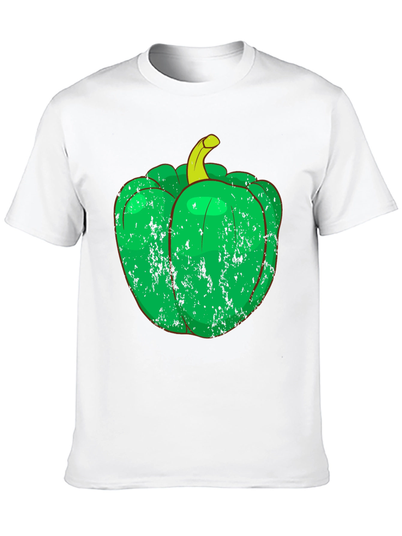 Green Pepper Graphic Tee - Unique Vegetable T-Shirt