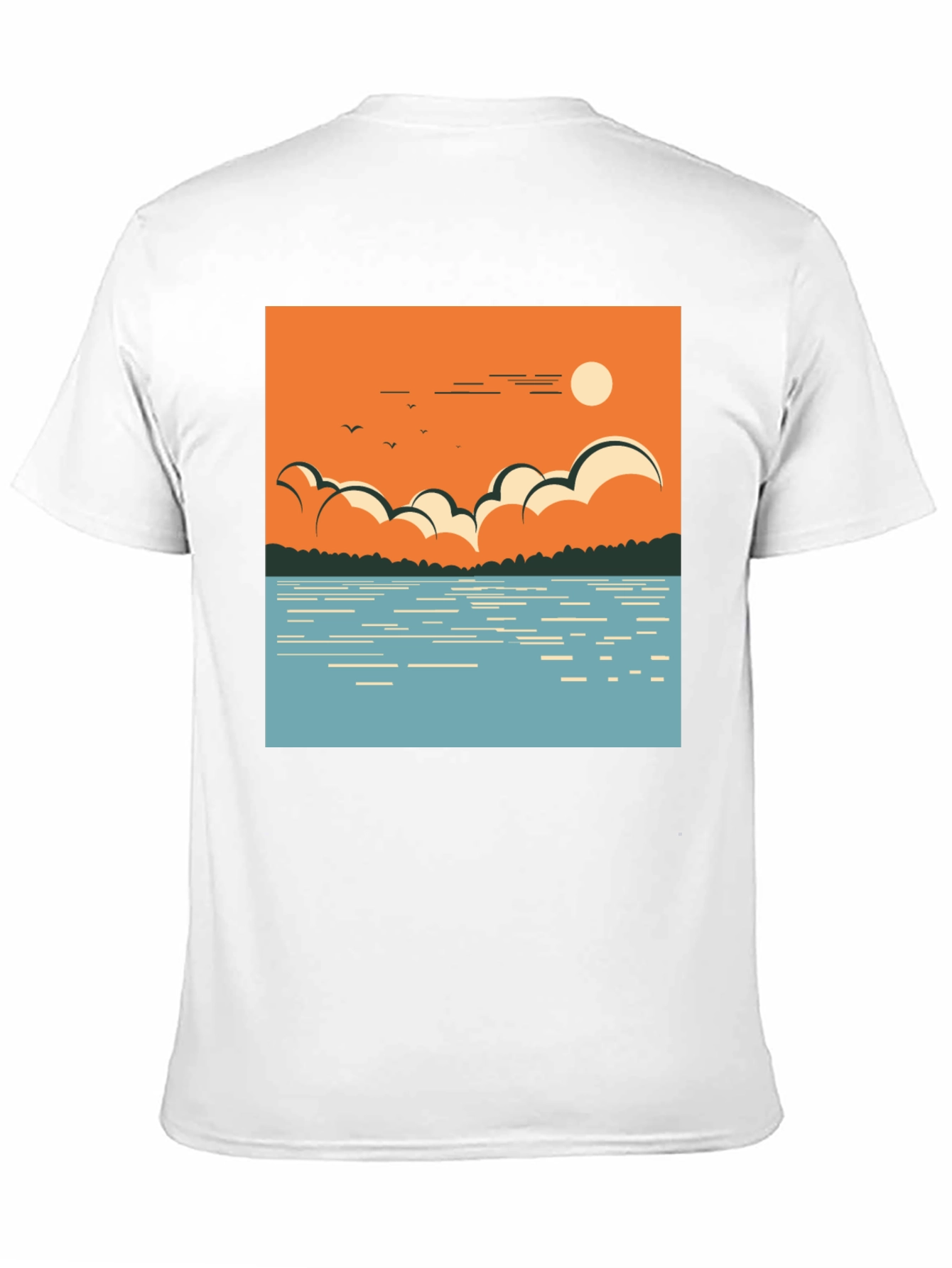 Lake Scene Graphic Tee - Nature Inspired Design